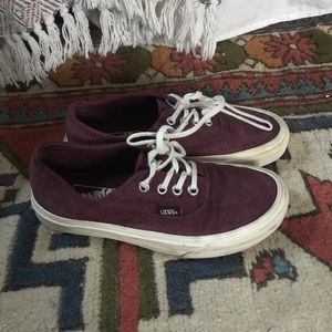 Maroon Suede Classic Vans